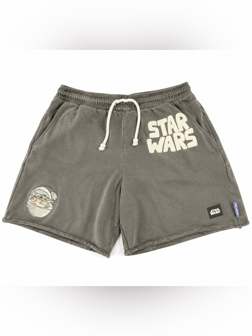 Star Wars The Mandalorian Gray Elastic Sweat Shorts Men's Size Large